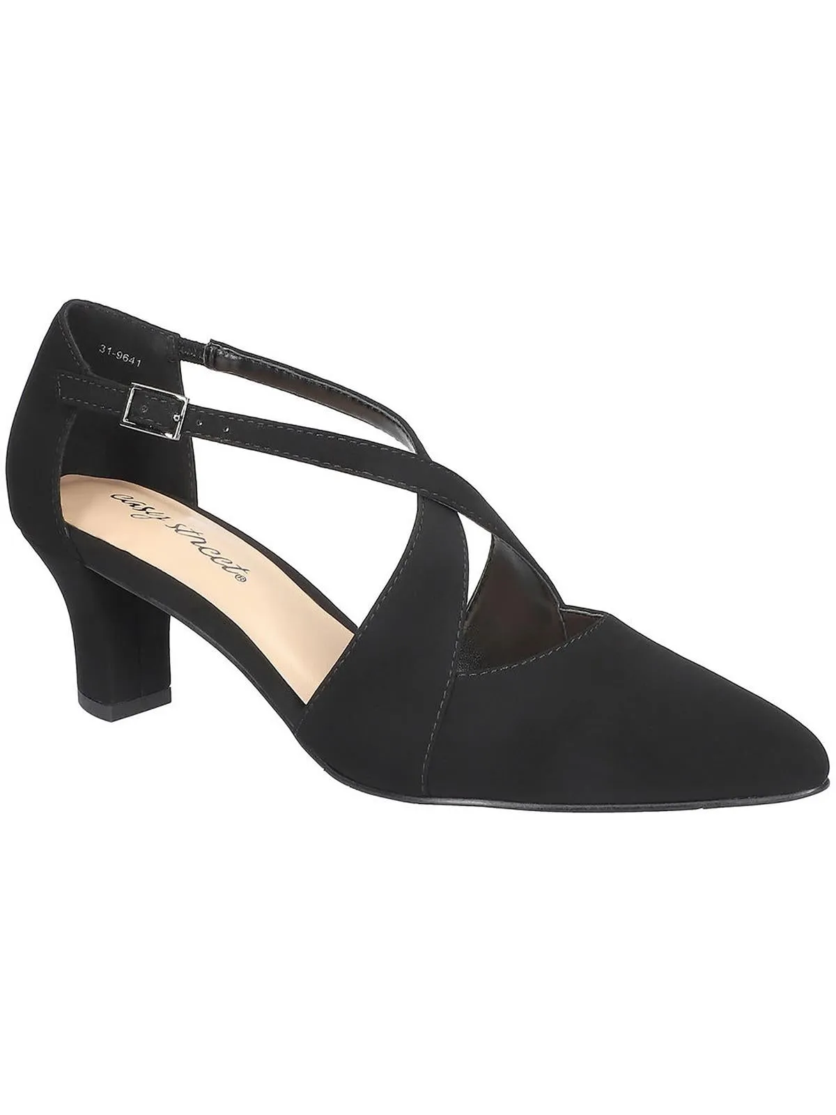 Elegance Womens Faux Leather Pointed Toe Pumps