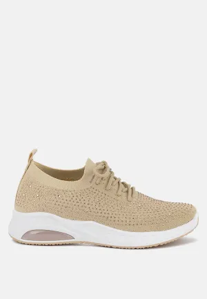 elizha stud embellished lace up sneakers