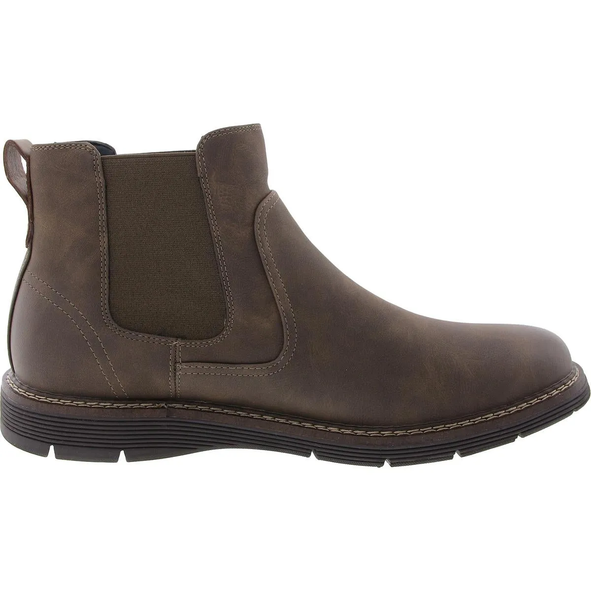 Ettrick Mens Comfort Insole Faux Leather Chelsea Boots
