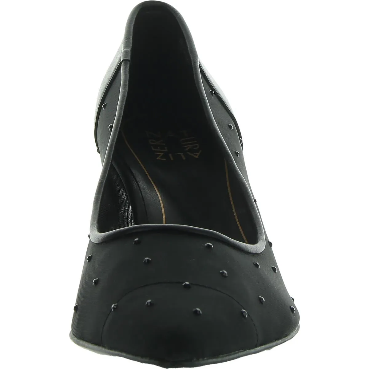 Everly4 Womens Faux Leather Mesh Pumps