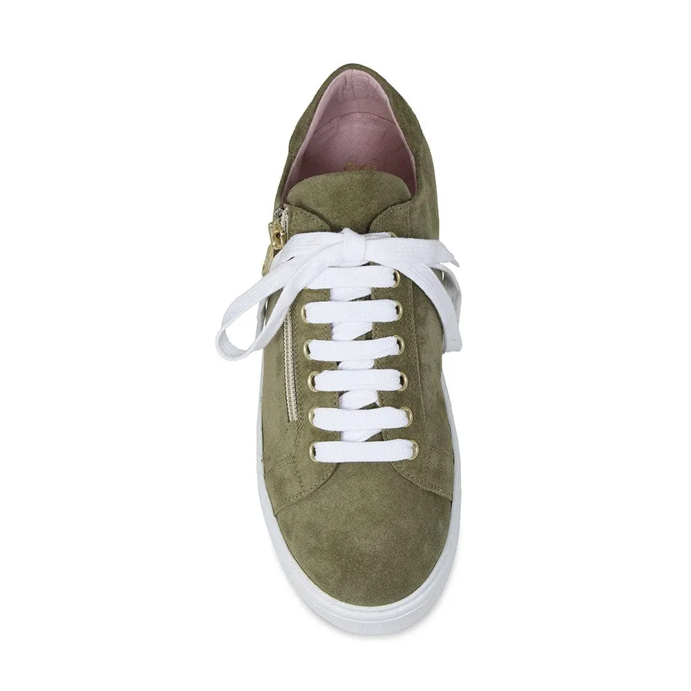 Feather: Olive Suede