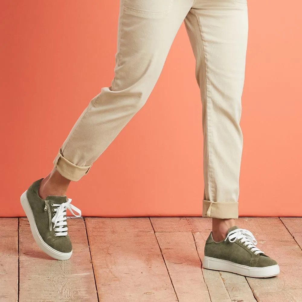 Feather: Olive Suede