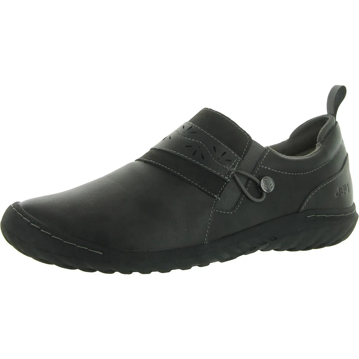 Fern Womens Faux Leather Memory Foam Slip-On Sneakers