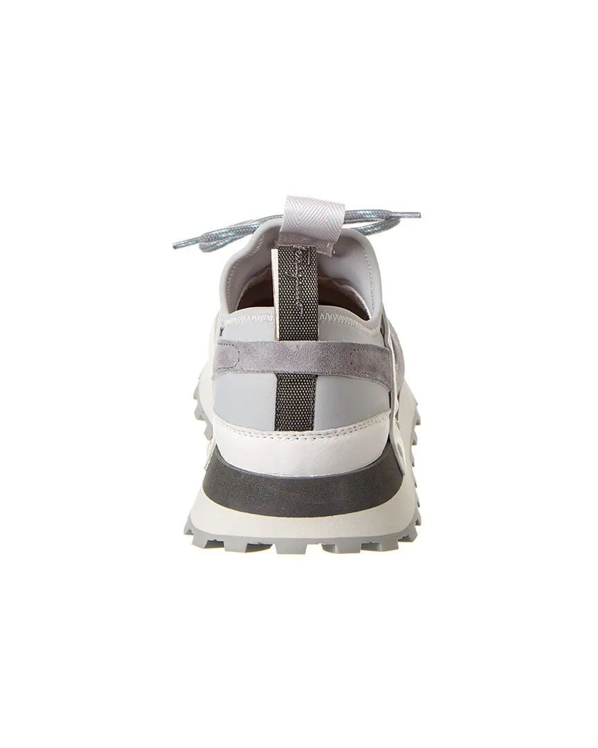 Ferragamo Indy Leather & Suede Sneaker