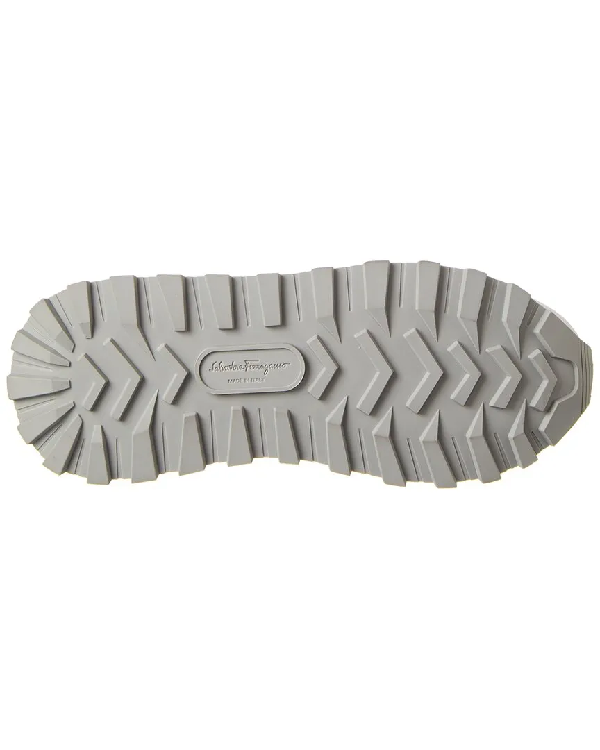 Ferragamo Indy Leather & Suede Sneaker