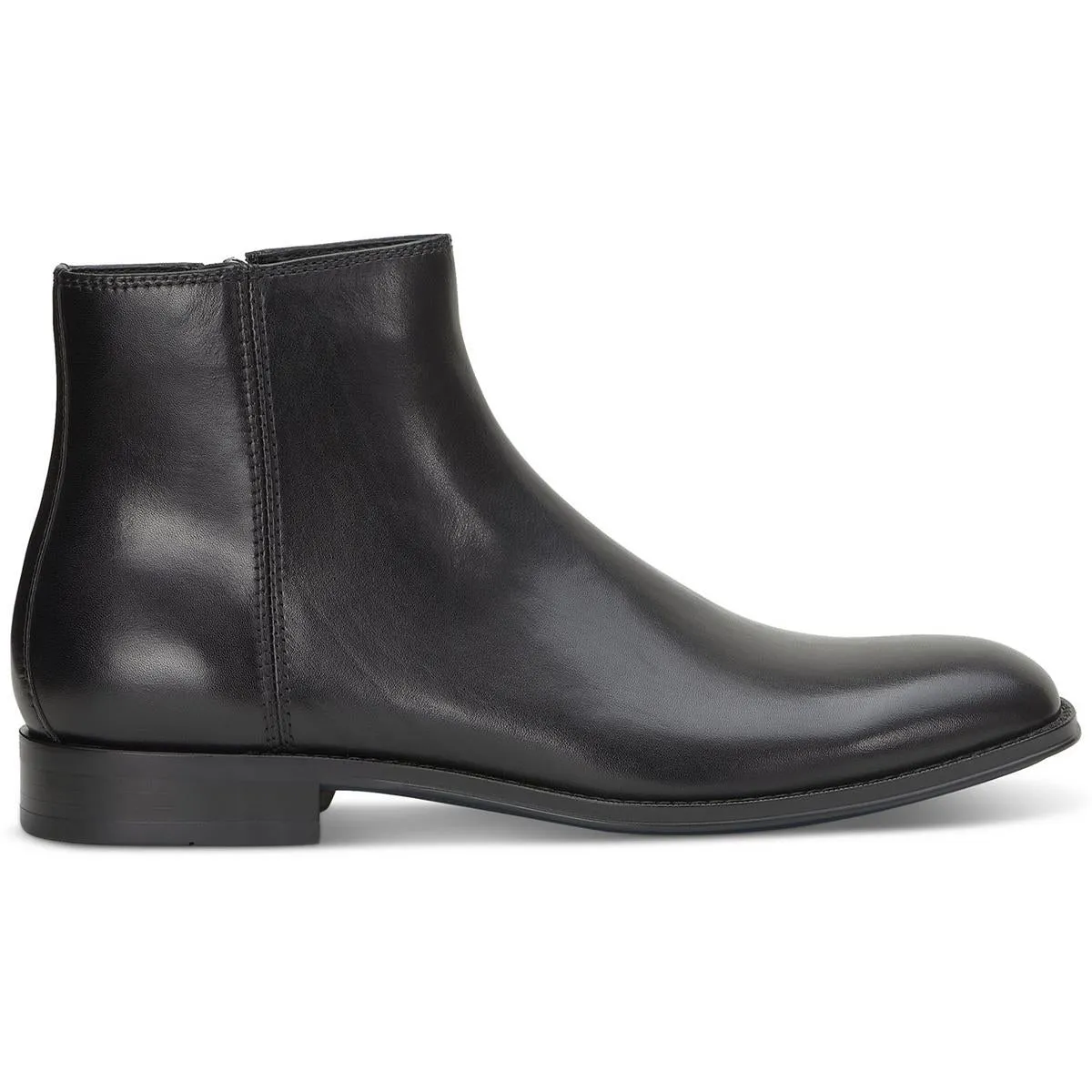 Firat Mens Zipper Leather Chelsea Boots