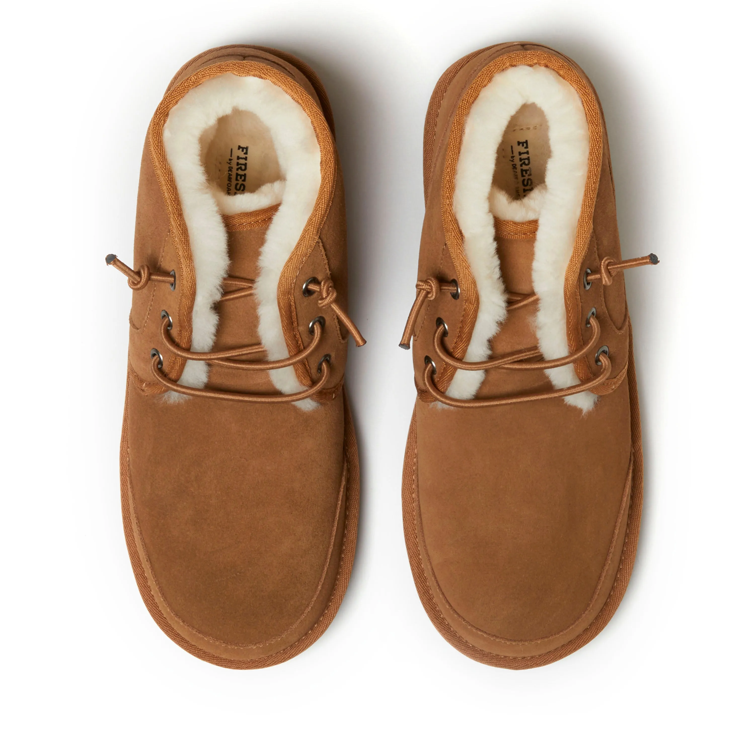 Fireside by Dearfoams Men's Shepparton Lace Up Shearling Bootie