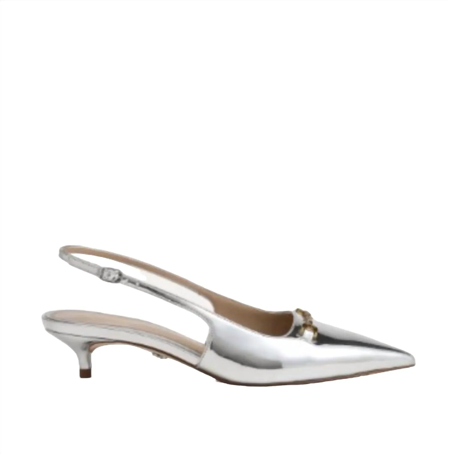 Fitzgerald Slingback Pump In Soft Silver