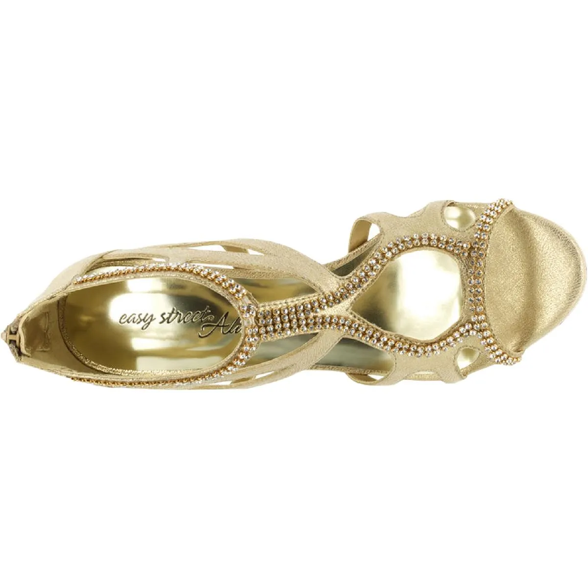 Flattery Womens Embellished Metallic Dress Sandals