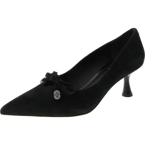 Fleur Womens Suede Pointed Toe Pumps