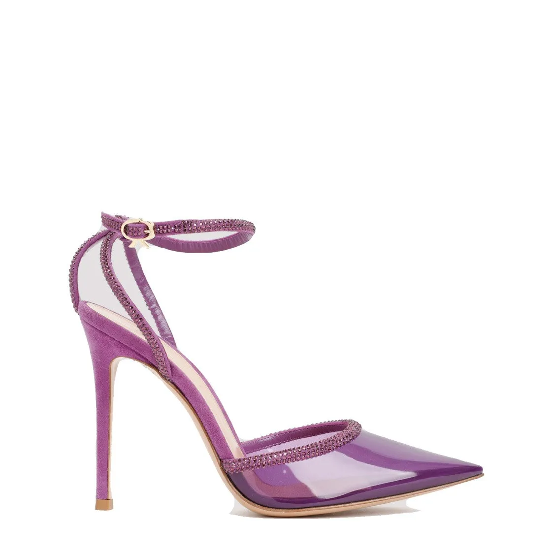 Freesia Suede And Plexiglass Sandals