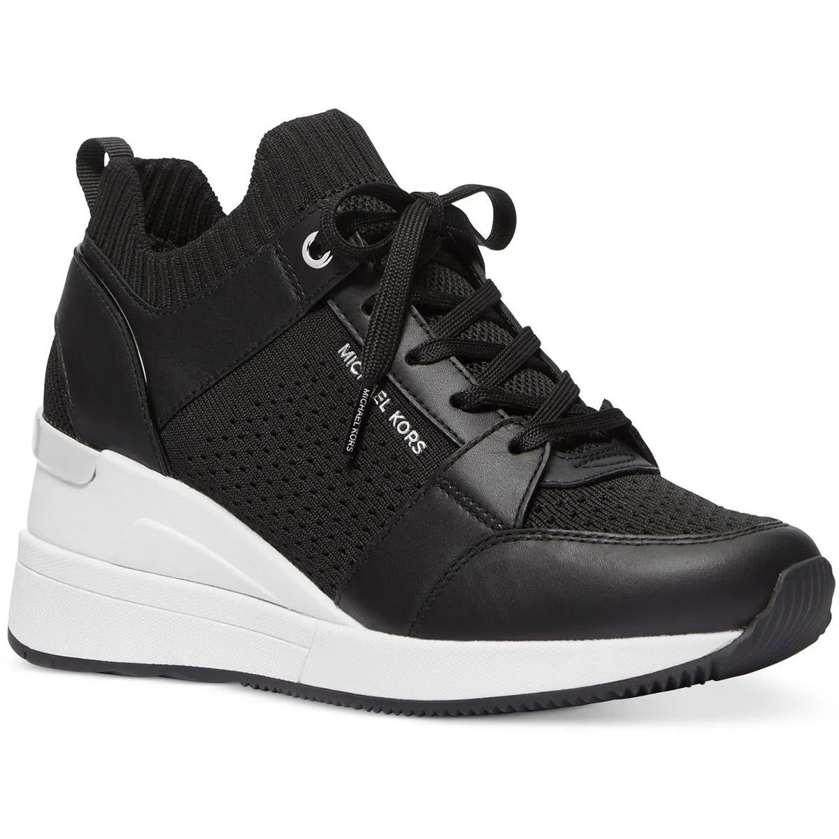 George Knit Trainer Womens Lace-Up Leather Casual And Fashion Sneakers