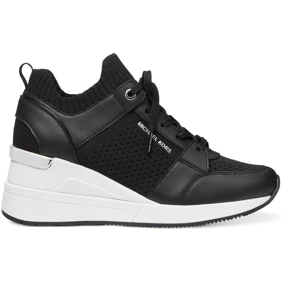 George Knit Trainer Womens Lace-Up Leather Casual And Fashion Sneakers