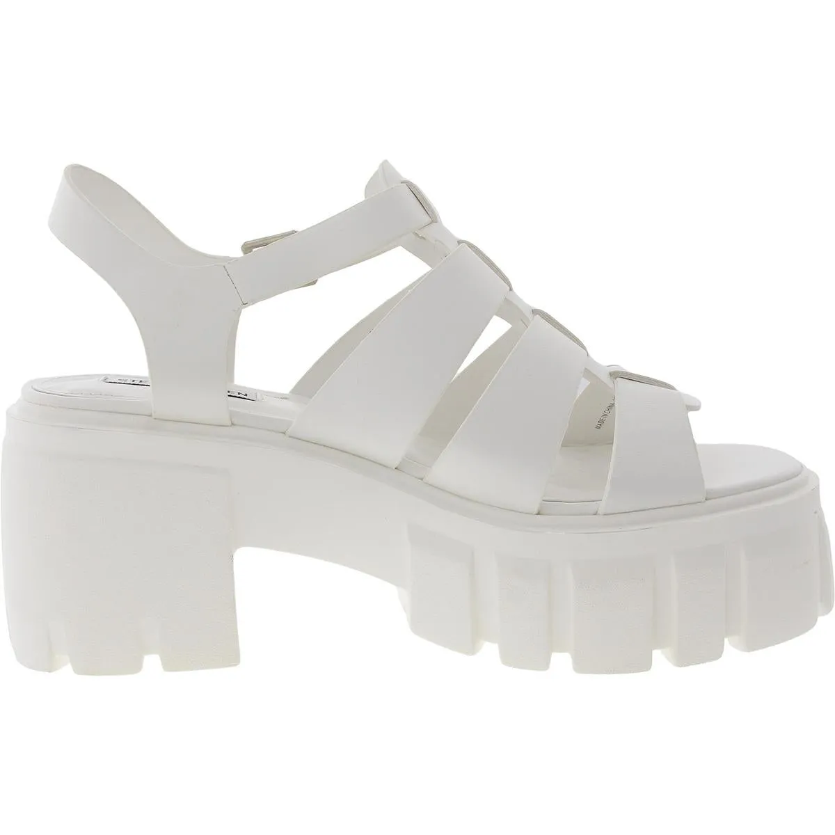 Georgia Womens Adjustable Faux Leather Platform Sandals