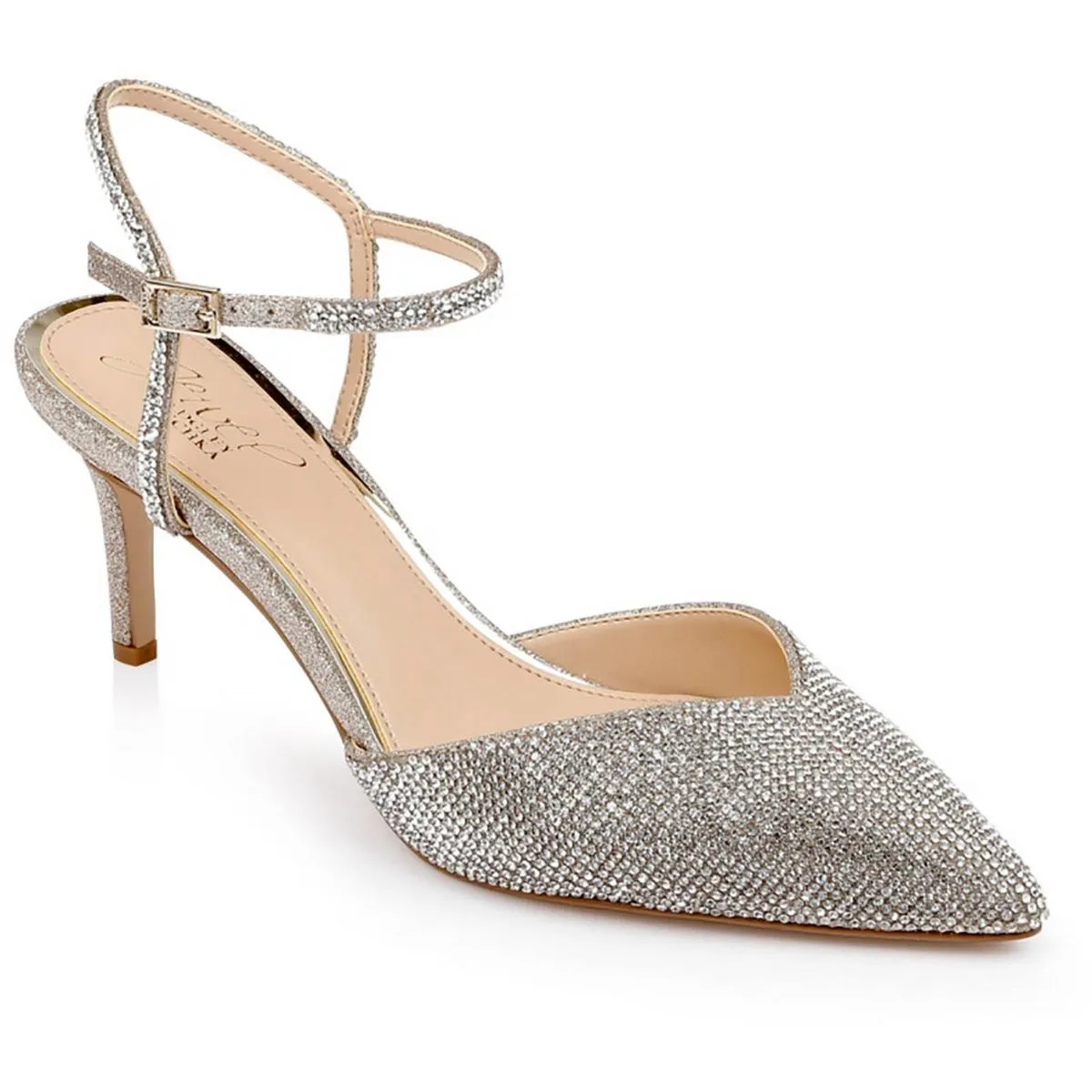 Georgina Womens Embellished Man Made Ankle Strap