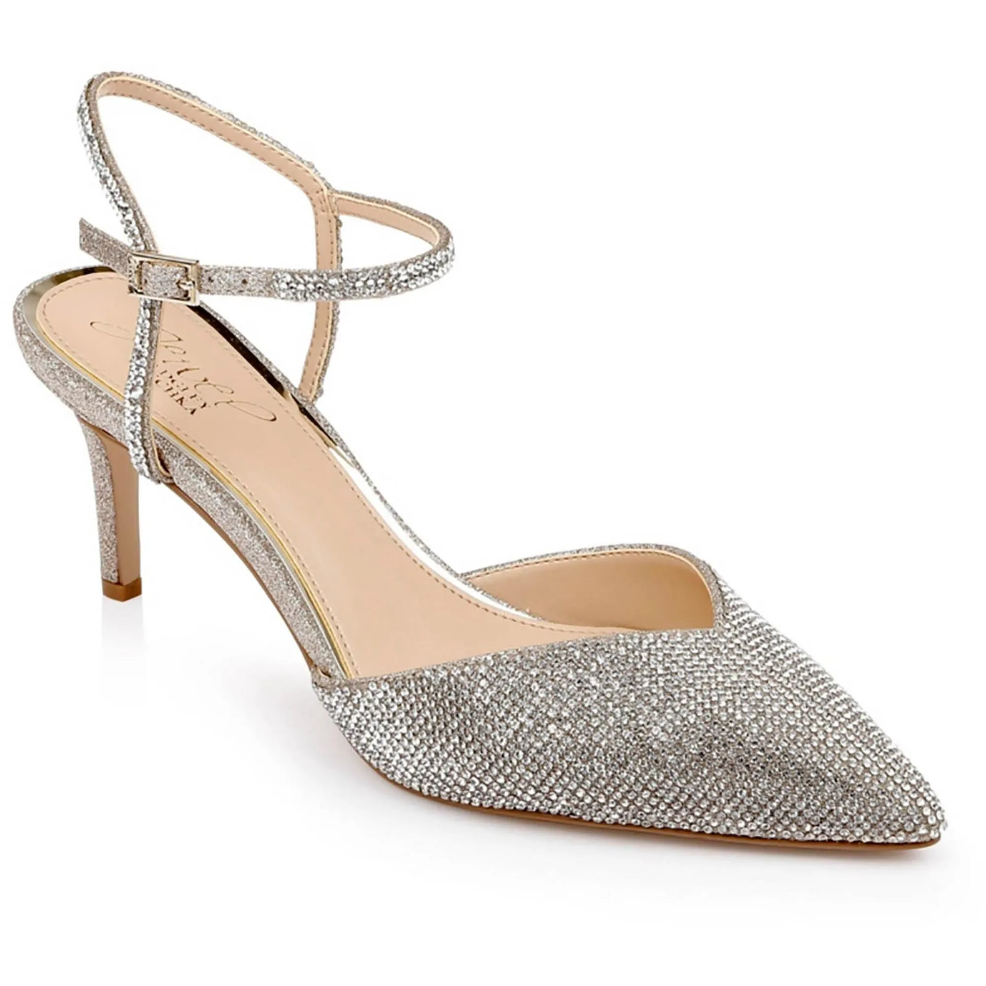 Georgina Womens Embellished Man Made Ankle Strap