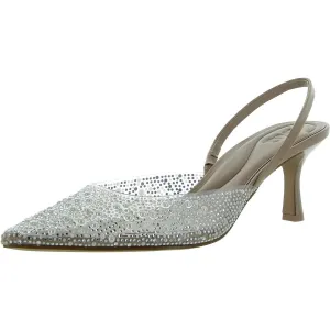 Geosepa 2 Womens Embellished Pointed Toe Slingback Heels