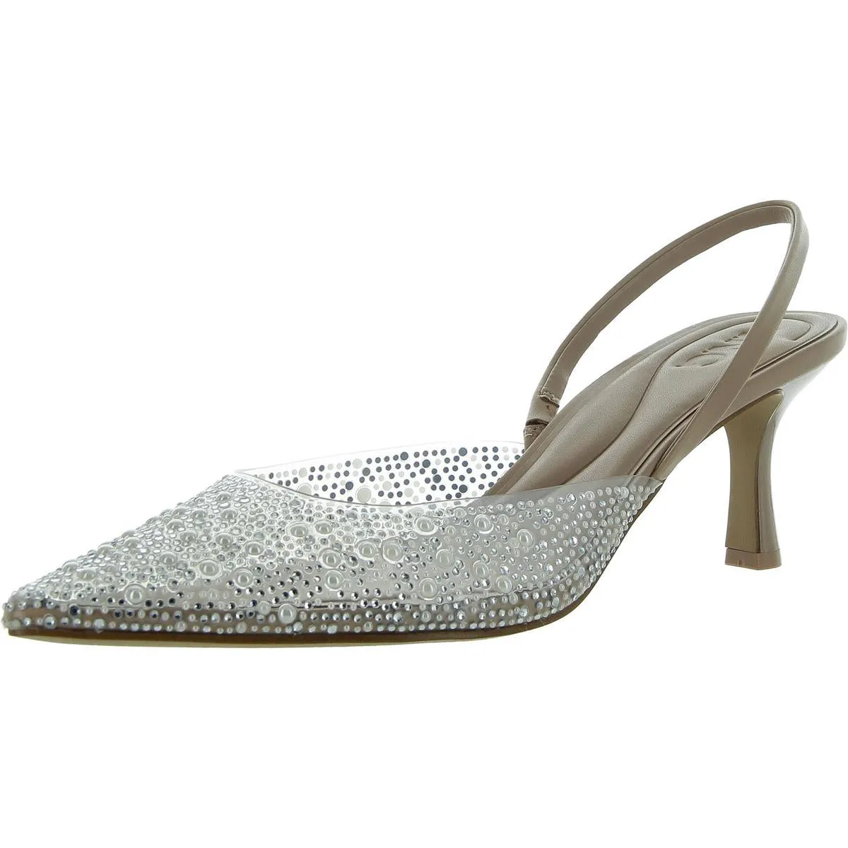 Geosepa 2 Womens Embellished Pointed Toe Slingback Heels