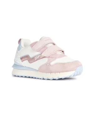 Geox J Fastics Girl Leather-Trim Sneaker