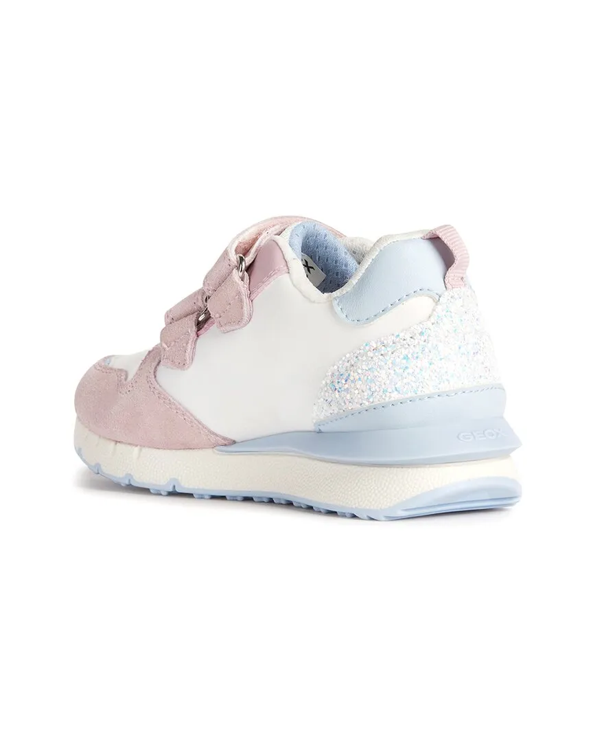 Geox J Fastics Girl Leather-Trim Sneaker