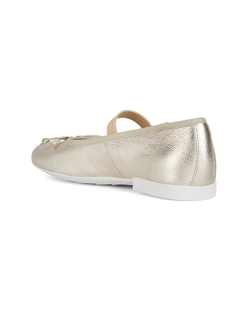 Geox Plie Leather Ballerina Flat