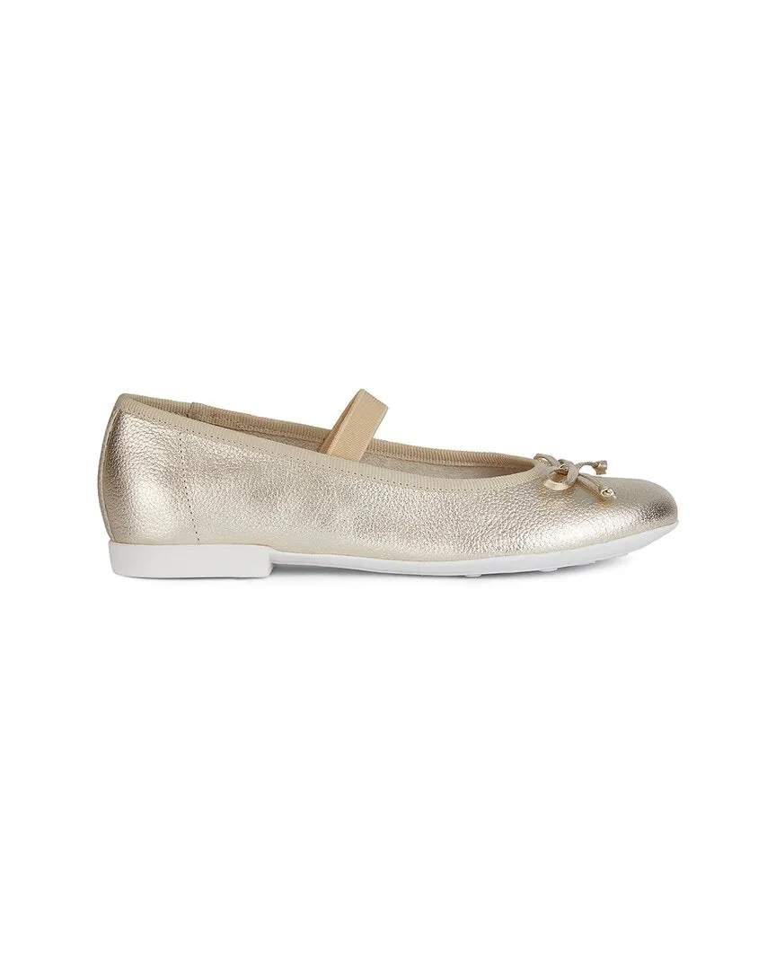 Geox Plie Leather Ballerina Flat