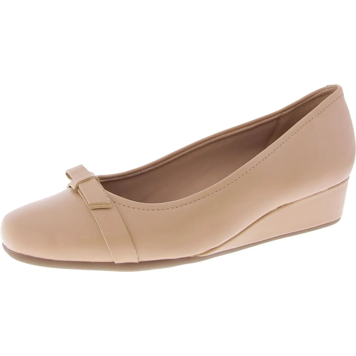 GERTA 3 Womens Faux Leather Round toe Wedge Heels