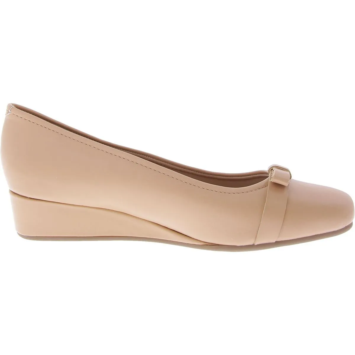 GERTA 3 Womens Faux Leather Round toe Wedge Heels