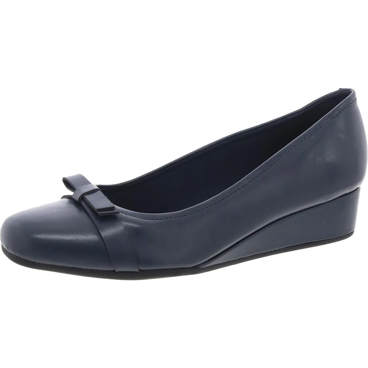 GERTA 3 Womens Faux Leather Round toe Wedge Heels
