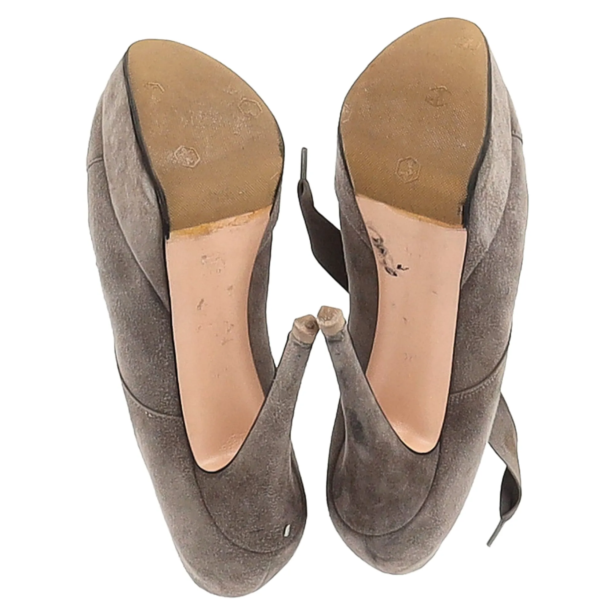 Gianvito Rossi Lace-Up Platform Ankle Boots in Beige Suede