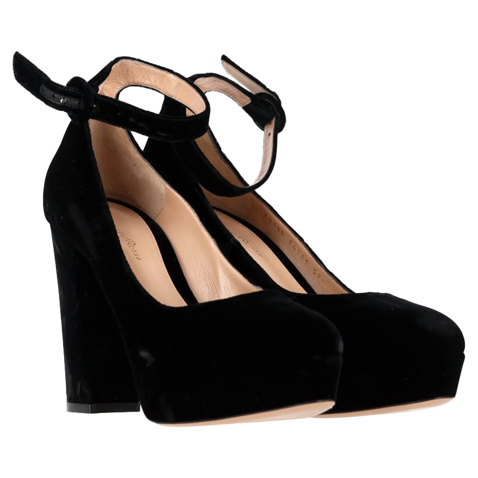 Gianvito Rossi Mary Jane Pumps in Black Suede