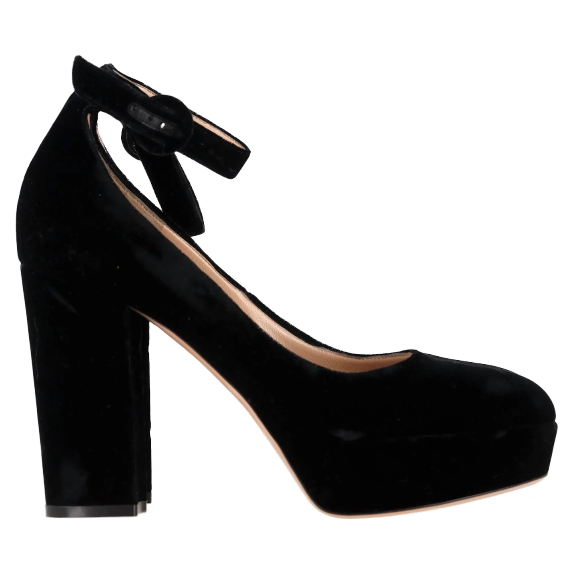 Gianvito Rossi Mary Jane Pumps in Black Suede