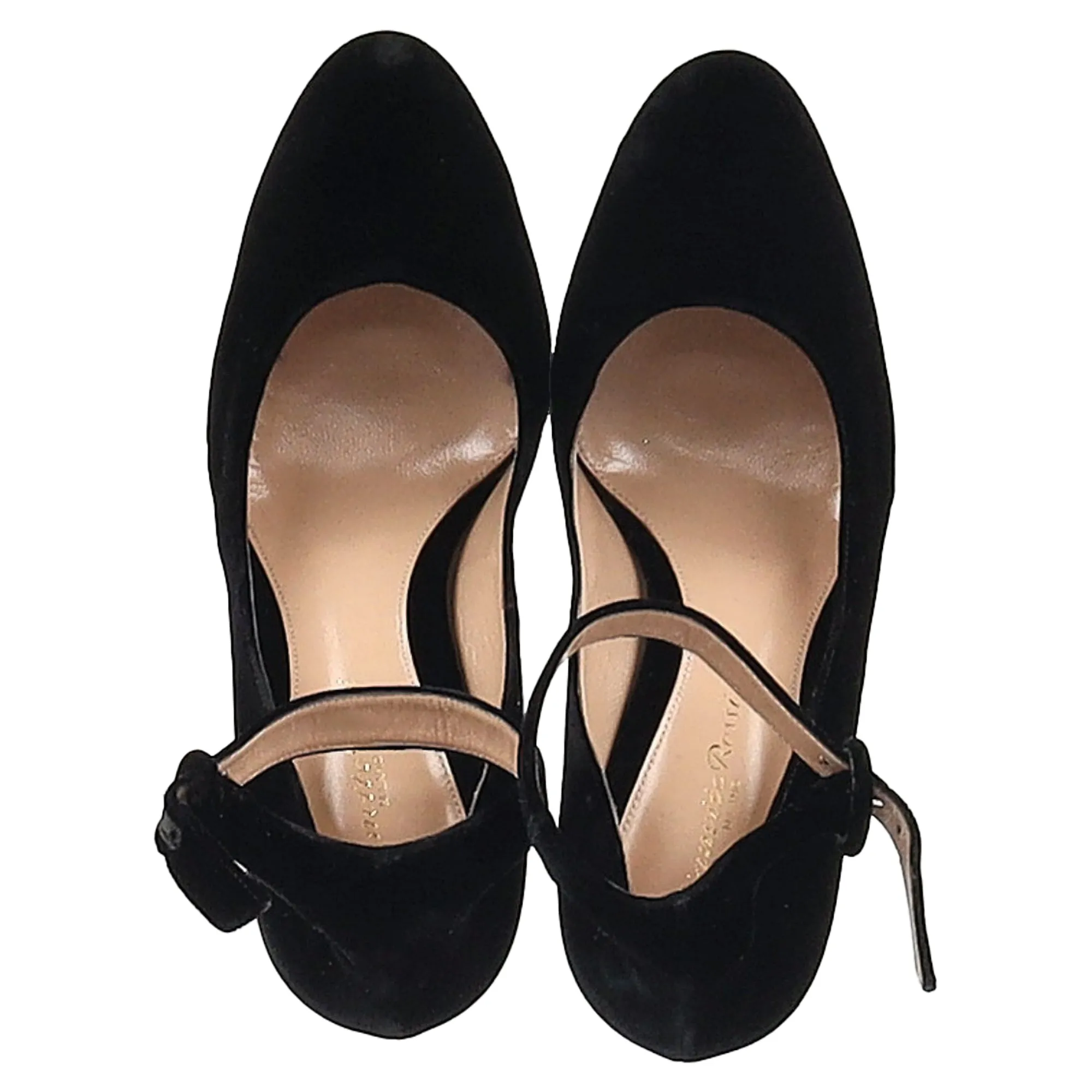 Gianvito Rossi Mary Jane Pumps in Black Suede