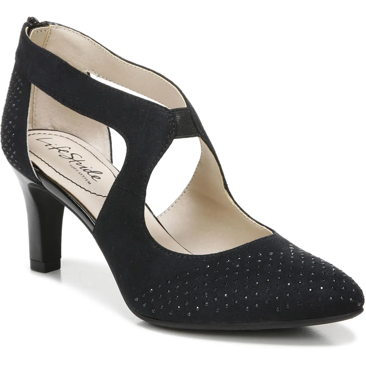 Giovanna Womens Faux Suede Ankle Pumps