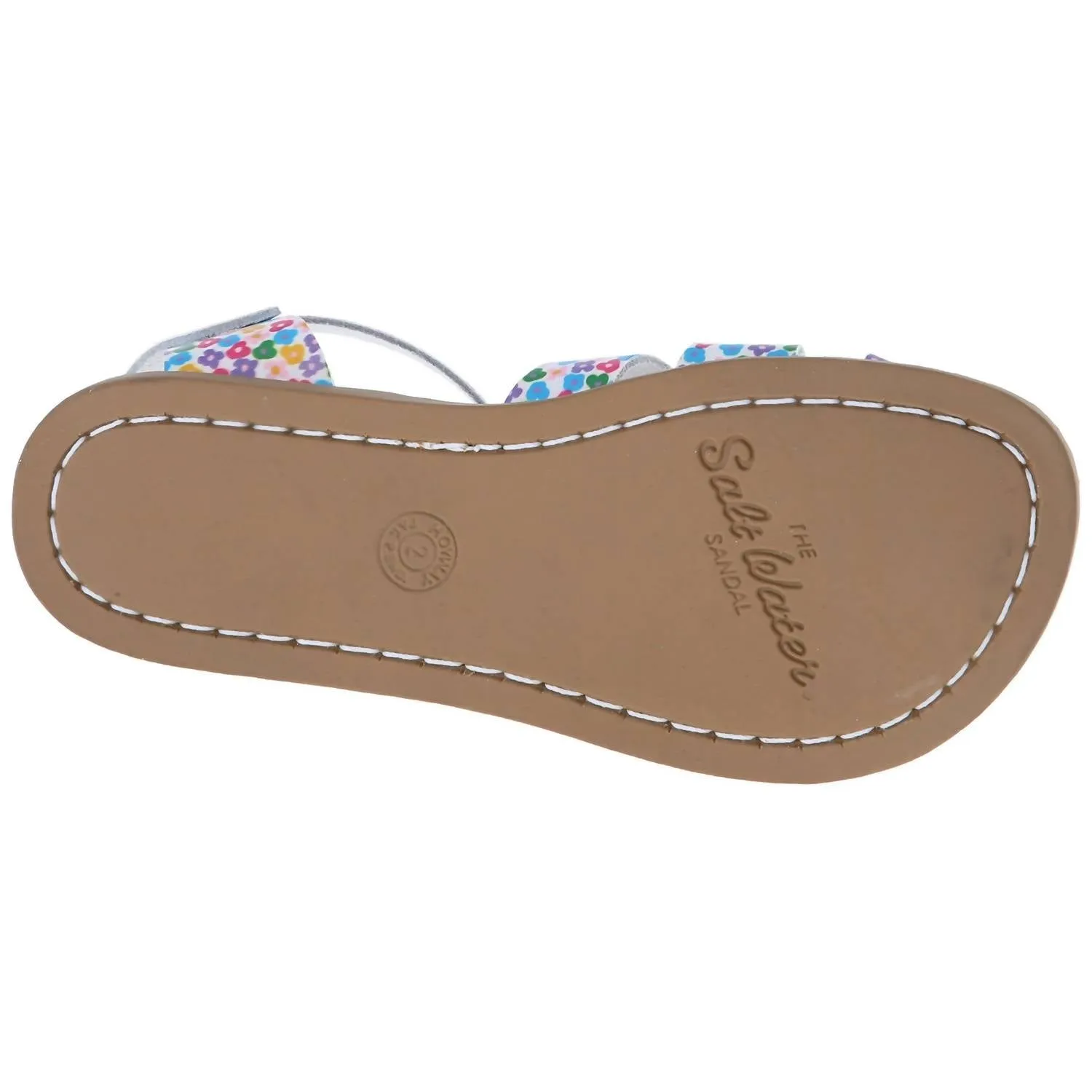 Girl's Floral Sandal In White