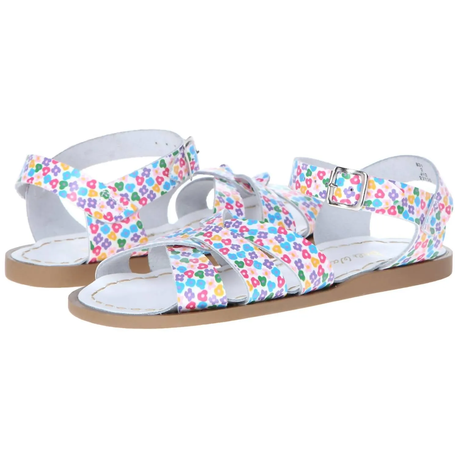 Girl's Floral Sandal In White