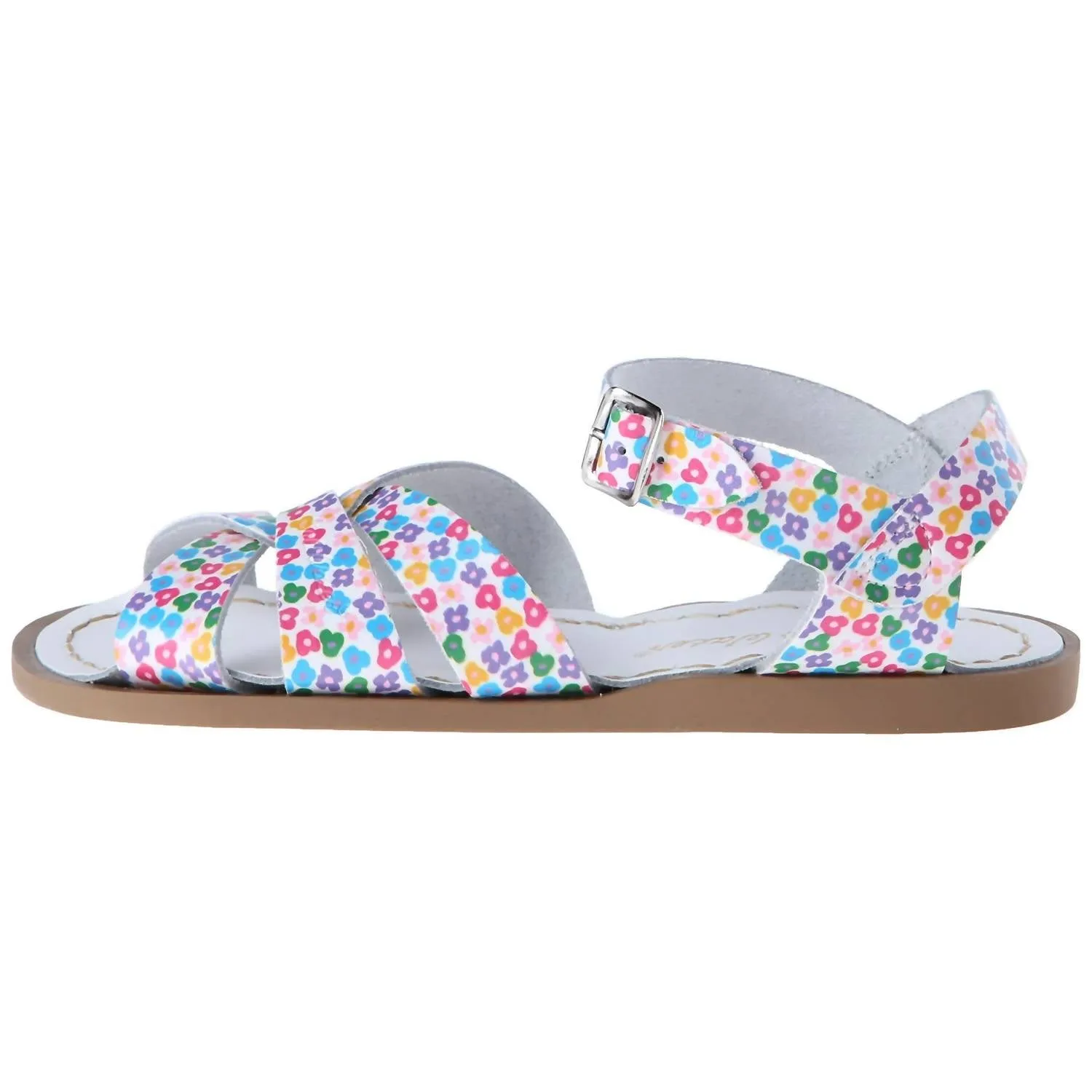Girl's Floral Sandal In White