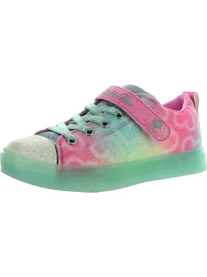 Girls Glitter Adjustable Light-Up Shoes