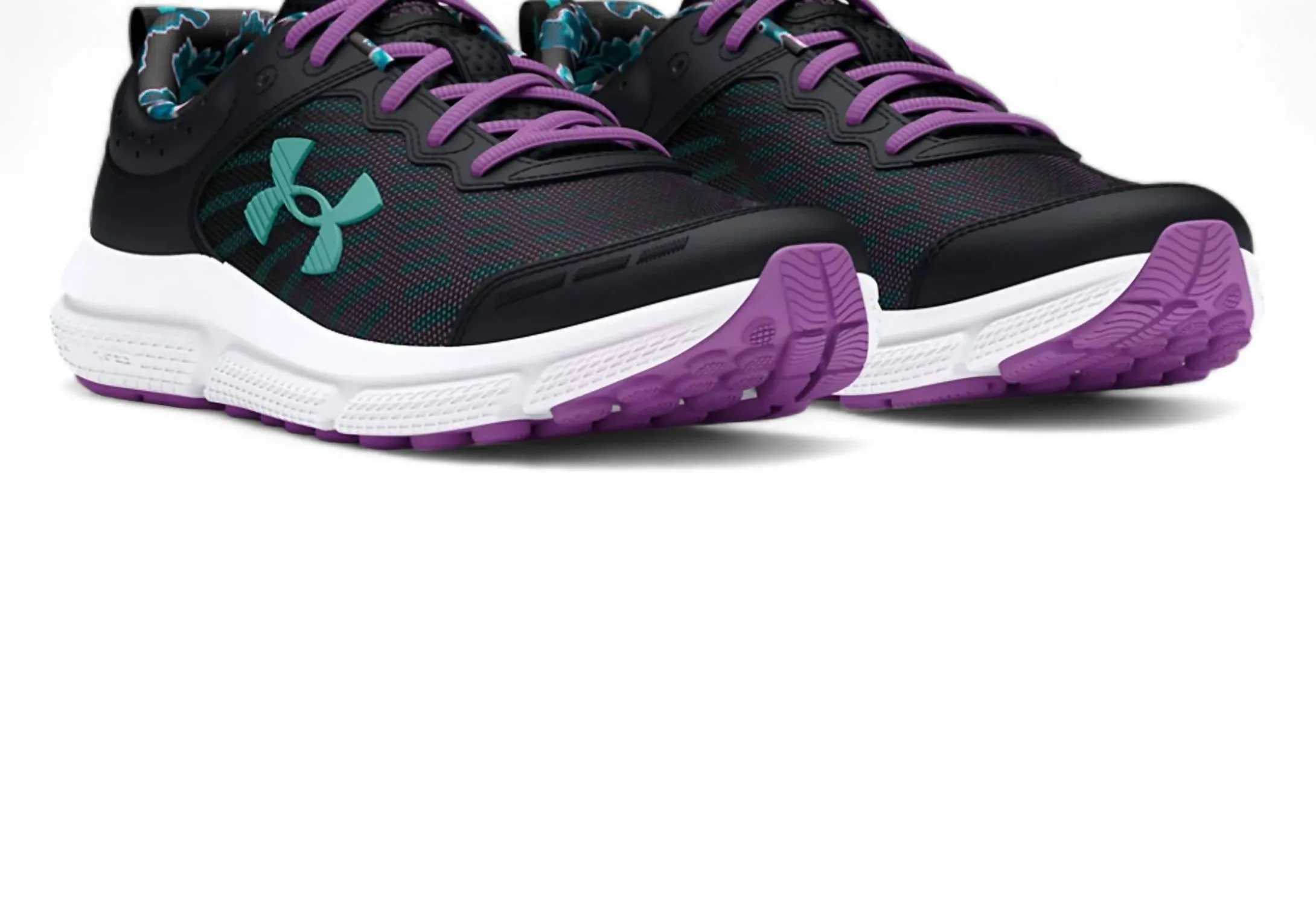 Girls' Grade School Assert 10 Print Sneakers In Black/provence Purple/radial Turquoise