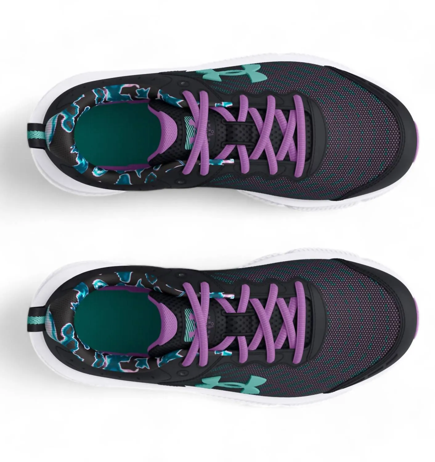 Girls' Grade School Assert 10 Print Sneakers In Black/provence Purple/radial Turquoise