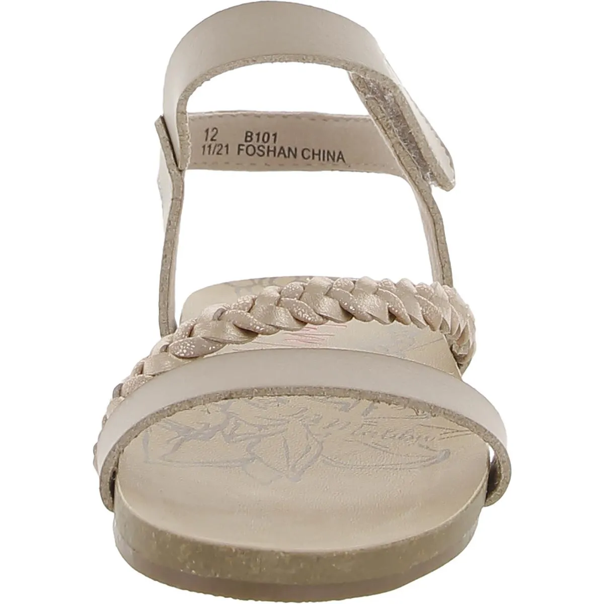 Girls Strappy Faux Leather Ankle Strap