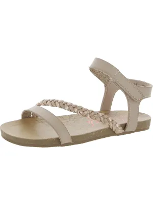 Girls Strappy Faux Leather Ankle Strap