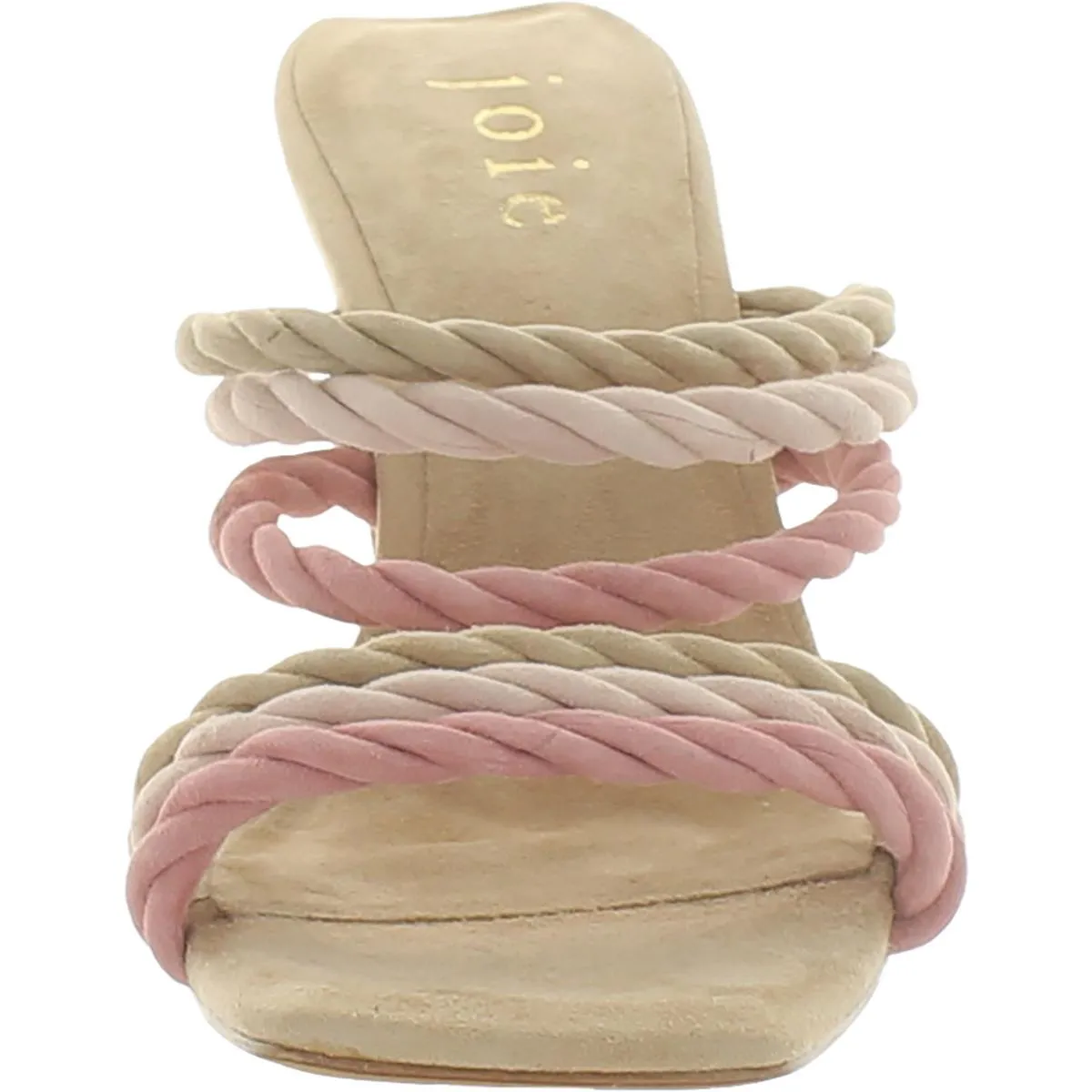 Giulianna Womens Suede Square Toe Mule Sandals