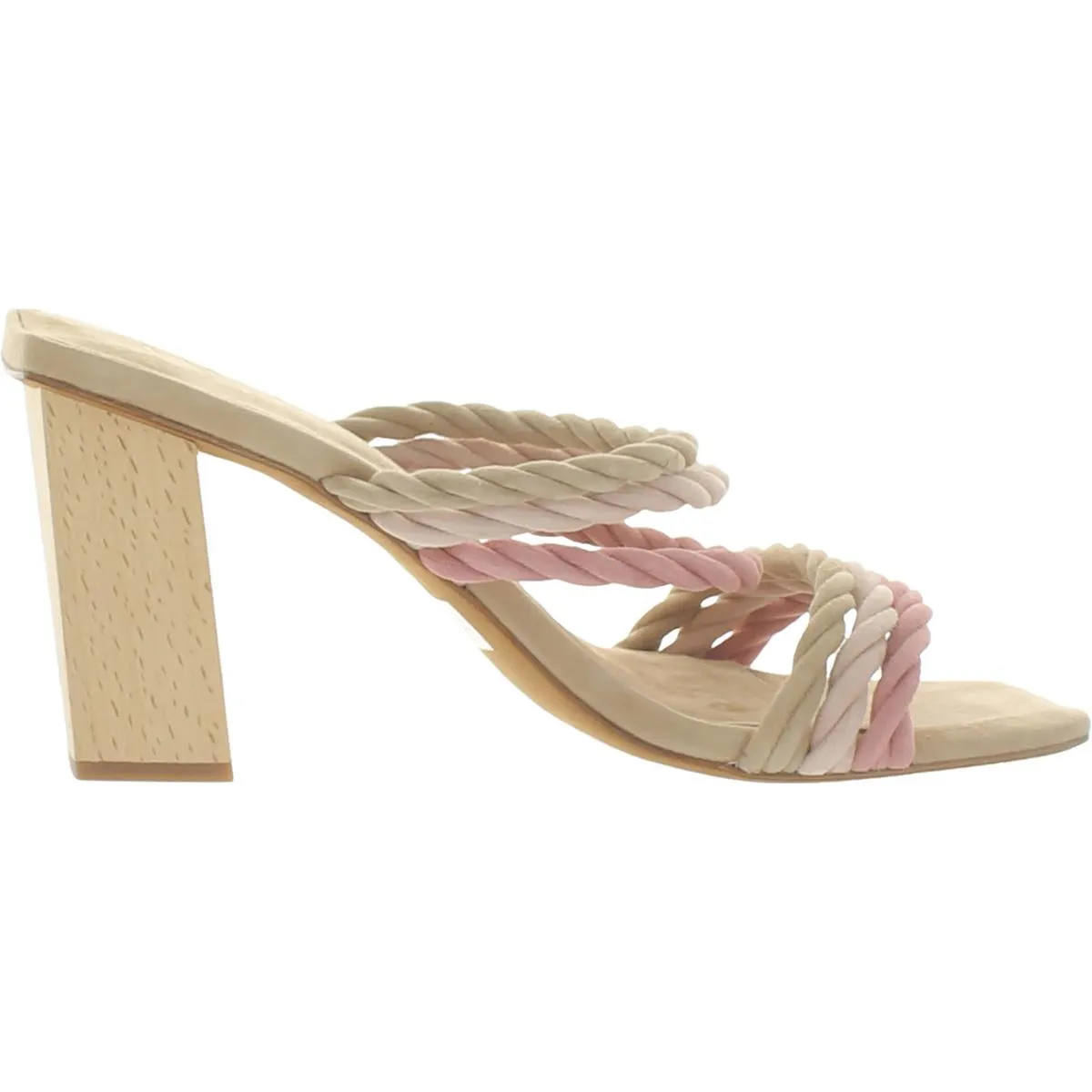 Giulianna Womens Suede Square Toe Mule Sandals