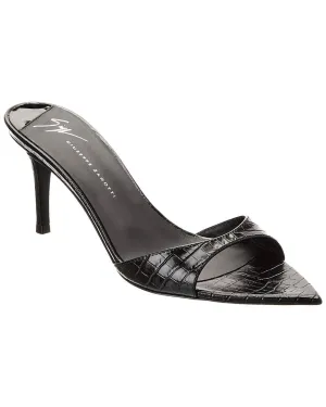 Giuseppe Zanotti Intrigo 70 Croc-Embossed Leather Sandal