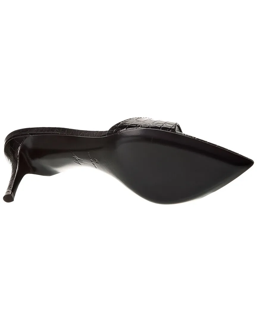 Giuseppe Zanotti Intrigo 70 Croc-Embossed Leather Sandal