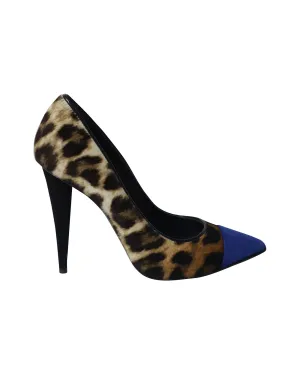 Giuseppe Zanotti Pointed Heels in Animal Print Suede