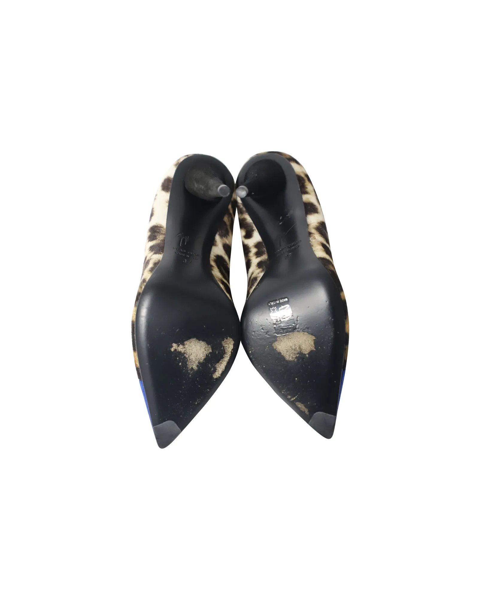 Giuseppe Zanotti Pointed Heels in Animal Print Suede
