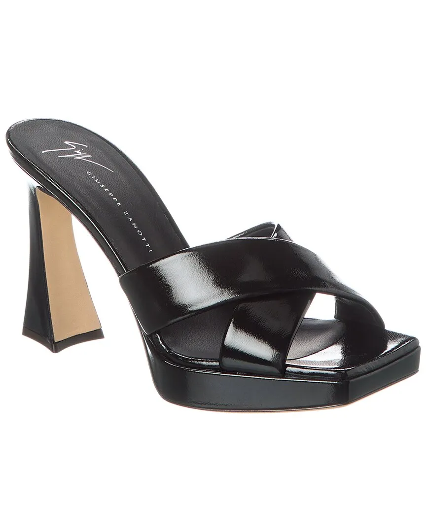 Giuseppe Zanotti Stacee 85 Leather Platform Sandal
