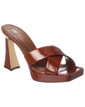 Giuseppe Zanotti Stacee 85 Leather Platform Sandal